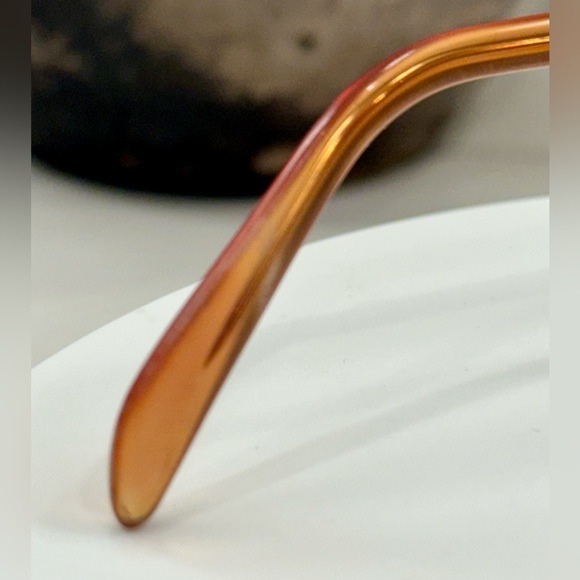 Logo Paris - Rx - Amber Ombré Oversized Vintage Eyeglass Frames - GUC, Unisex - Picture 14 of 16